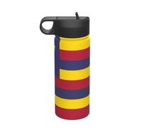 Flag of the Kingdom of Hawaii Stainless steel leisure straw bottle, outdoor travel insulation artifact