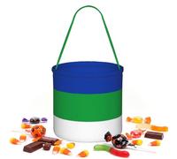 Flag of the Komi Republic Halloween Storage Bag-Round Handbag for Party | Twill fabric Lightweight Reusable Holds favors essentials For party use
