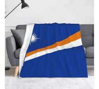 Flag of the Marshall Islands Blanket. Super soft flannel fleece blanket 60x50 inches, 100% polyester warm blanket for couch, camping and gifts.