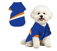 Flag of the Marshall Islands Breathable Hawaiian Dog Shirt Summer Button Up Top for Small Medium Dogs M