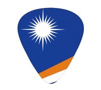 Flag of the Marshall Islands Guitar picks, thin, medium, heavy, 12 pieces, suitable for guitar, bass, electric guitar, ukulele, wear-resistant guitar picks,