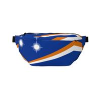 Flag Of The Marshall Islands Large Crossbody Fanny Pack,Gifts For Enjoy Sports Festival Workout Traveling Running Casual, Black, One Size