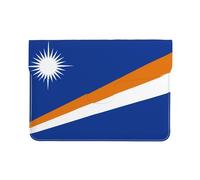 Flag Of The Marshall Islands Leather Laptop Sleeve 13 Inch-Pu Leather Protective Case For Macbook, Slim Computer Bag For Daily Travel