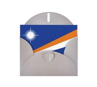 Flag Of The Marshall Islands Print Blank Note Card, All Occasion Holidays Greeting Card Gray