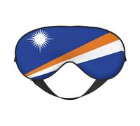 Flag of The Marshall Islands Print Eye Mask â€“ Comfortable Sleep Aid, Elastic Nighttime Shade, Light-Proof Blindfolds for Plane, Travel