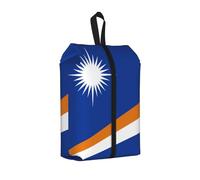 Flag of the Marshall Islands Print Shoe Storage Bag, One Size Waterproof Shoe Pouch with Handle, for Gym Travel and Daily Use Organizer