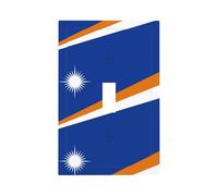 Flag of The Marshall Islands Printed Decorative Switch Covers-Durable Single and Double Socket Plates for Light SwitchesStyle T