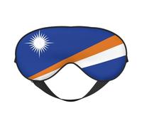 Flag of The Marshall Islands Prints Double-Sided Eye Mask Adjustable Design Light-Blocking and Breathable Suitable for Rest and Travel.