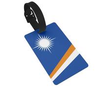 Flag of The Marshall Islands Prints Luggage Tags are Lightweight Easy to Use and Quick to Identify for Travel Suitcases, and Duffel Bags.
