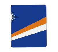 Flag of the Marshall Islands Rubber Base Mouse Mat with Stitched Edge-Non-Slip Desk Mat for Office Gaming, Smooth Cloth Surface Multiple Vertical
