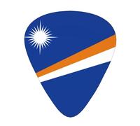 Flag of the Marshall Islands Wear-resistant guitar picks, thin, medium, heavy, 12 pieces of guitar picks, suitable for guitar, bass, electric guitar, ukulele,