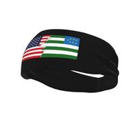 Flag of The Mountain Republic-1 and America Headbands Men Women Non Slip Wicking Sports Sweatband for Gym Basketball Yoga Hairbands