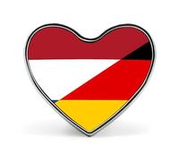 Flag of The Netherlands And Germany Custom Brooch Pin Heart Lapel Pins Tie Suit Dress Accessories for Men Women Wedding Birthday
