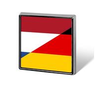 Flag of The Netherlands And Germany Custom Brooch Pin Lapel Pins Tie Suit Dress Accessories Wedding Birthday for Men Women
