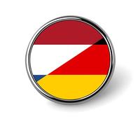 Flag of The Netherlands And Germany Round Brooch Pin Lapel Pins Tie Suit Dress Accessories Wedding Birthday for Men Women