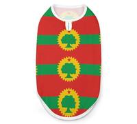 Flag of The Oromo Liberation Front Dog Clothes Fashionable Sleeveless Pet Vest Puppy Breathable Shirts for Small Medium Dogs Cat M
