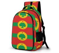 Flag of The Oromo Liberation Front Large Backpack with Adjustable Padded Shoulder Straps Casual Travel Laptop Daypack