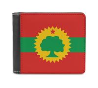 Flag of The Oromo Liberation Front Men's Bifold Wallet Slim Cash Card Holder Leather Purse