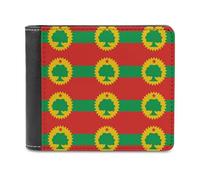 Flag of The Oromo Liberation Front Men's Wallets Minimalist Bifold Wallet Leather Card Cases Casual Coin Purse