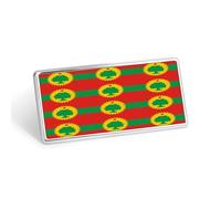 Flag of The Oromo Liberation Front Metal Badge Rectangular Stainless Steel Badges Decorative Lapel Pins Clothing Backpack Accessory Gift