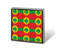 Flag of The Oromo Liberation Front Metal Brooches Square 1" Badge Decorative Lapel Pins Clothing Backpack Accessory Gift