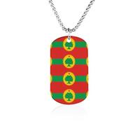 Flag of The Oromo Liberation Front Personalized Memorial Necklace Rectangle Pendant Great Gifts for Men Women 23.6in(60cm)