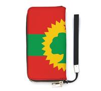 Flag of The Oromo Liberation Front Slim Wallet for Women Long Purse Cute Clutch Wristlet Handbag Card Holders