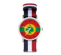 Flag of The Oromo Liberation Front Sport Watch for Men Women Nylon Strap Wrist Watch Analog Quartz Watch