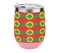 Flag of The Oromo Liberation Front Stainless Steel Wine Tumbler 12 Oz Double Wall Vacuum Insulated Travel Mug with Lid
