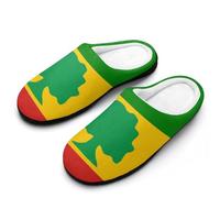 Flag of The Oromo Men's Soft Cotton Slippers with Memory Foam Anti-skid House Shoes for Travel Indoor Outdoor