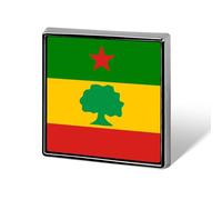 Flag of The Oromo Square Metal Brooches 1 Inch Decorative Badges Exquisite Decorations Pins for Clothing