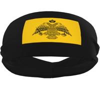 Flag of The Orthodox Church Sports Sweatbands for Men & Women, Non-Slip Elastic Wristbands & Headbands for Basketball, Tennis, Workout, Gym, Yoga, Absorbent & Breathable (Black)
