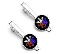 Flag of The Philippines Casual Tie Clips for Men 1 Pair Classic Tie Bars Suit Jewelry Gift for Father Husband Boyfriend 5.5x2.2cm