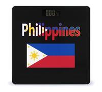 Flag of The Philippines Digital Bathroom Scale for Body Weight LCD Display Tempered Glass Weighing Scales
