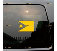 Flag of The Philippines Eight-ray Sun Sticker Decal Vinyl - 2 Pack Yellow 10.2cm - for Car Boat Laptop Cup No Background Die-Cut