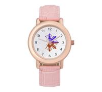 Flag of The Philippines Elegant Watches for Women Pink Leather Strap Watch Wrists Ladies Gift