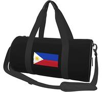 Flag of The Philippines Travel Luggage Duffel Bag Sports Rolling Foldable Duffel Bag, Black