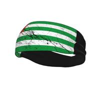 Flag of The Republic of Abkhazia Texture Effect Headbands Men Women Non Slip Wicking Sports Sweatband for Gym Basketball Yoga Hairbands