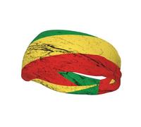 Flag of The Republic of The Congo Texture Effect Headbands Men Women Non Slip Wicking Sports Sweatband for Gym Basketball Yoga Hairbands