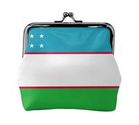 Flag Of The Republic Of Uzbekistan Coin Purses, Change Purse Wallets, For Festivals And Special Occasions, Black, One Size, Art Deco