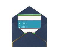 Flag Of The Republic Of Uzbekistan Greetings All Occasion Cards For Thank You Birthday Congratulations Envelopes Blank Cards