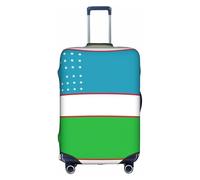 Flag of The Republic of Uzbekistan Luggage Cover Suitcase Trolley Case Protector Elastic Washable Anti Scratch Fit 18-32 Inch