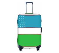Flag of The Republic of Uzbekistan Luggage Cover Suitcase Trolley Case Protector Elastic Washable Anti Scratch Fit 18-32 Inch