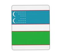 Flag Of The Republic Of Uzbekistan Mouse Pad With Anti-Fray Stitching, Non-Slip Rubber Base Computer Mouse Pads For Wireless Mouse