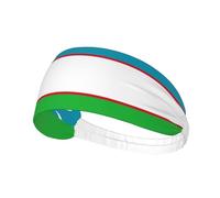 Flag of The Republic of Uzbekistan Outdoor Sports Sweat-Absorbing Headband, Fitness Sports Yoga Cycling Headband, Sports Elastic Headband,