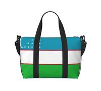 Flag of The Republic of Uzbekistan Print Carry On Overnight Bag,Travel Duffel Bag,Personal Item Bag,for Travel, Gym Sports Weekender