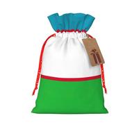 Flag Of The Republic Of Uzbekistan Print Christmas Bag Holiday Present Sack Xmas For Seasonal Decor Gift Wrapping