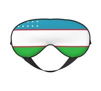 Flag of The Republic of Uzbekistan Print Comfortable Sleep Eye Mask Men Women Lightweight Travel Nap Meditation Yoga Work