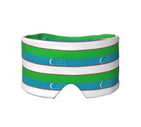 Flag of The Republic of Uzbekistan Print Sleep Eye and Ear Muffs Soft Blackout for Adults Kids Comfortable Travel Nap Aid
