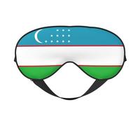 Flag of The Republic of Uzbekistan Print Sleeping Eye Cover Eyeshade for Men Women Plane Travel Nap Night Sleeping